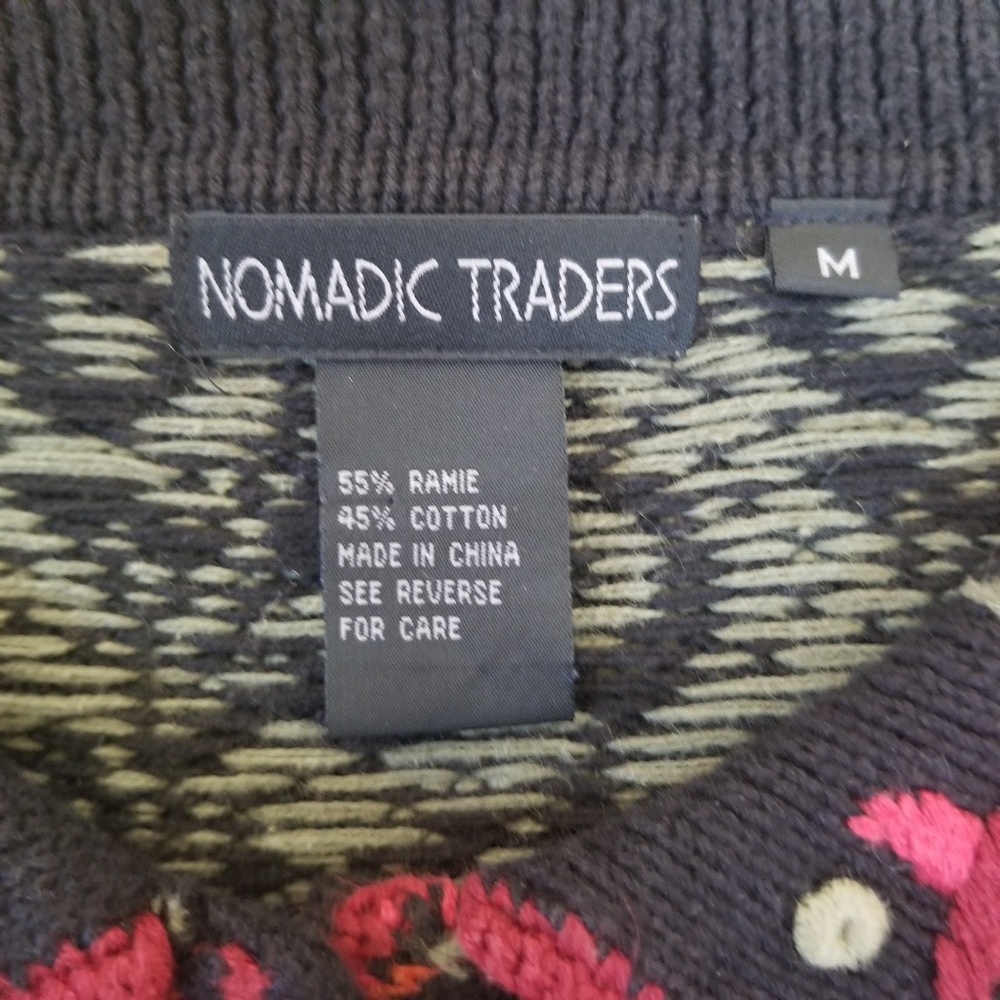 Nomadic Traders Button Front Cardigan Size Medium - image 6